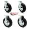 Service Caster Metro 461MBQ8AIR MBQ-8AIR Replacement Caster Set with Brakes, 4PK MET-SCC-100S280-PNB-TLB-2-R-2 - alternate 3